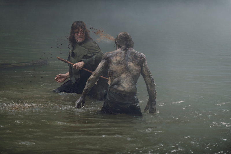 And Daryl (Norman Reedus) has been spear-fishing and spear-zombie-ing.